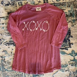 ATX mafia XOXO arrow 3/4 sleeve tee